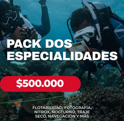 ¡Especialízate en lo que quieras! (Pack de 2 especialidades PADI)